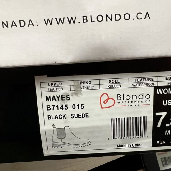 Blondo Women's Mayes Waterproof Boot Black Suede Size 7.5 M - Picture 7 of 7